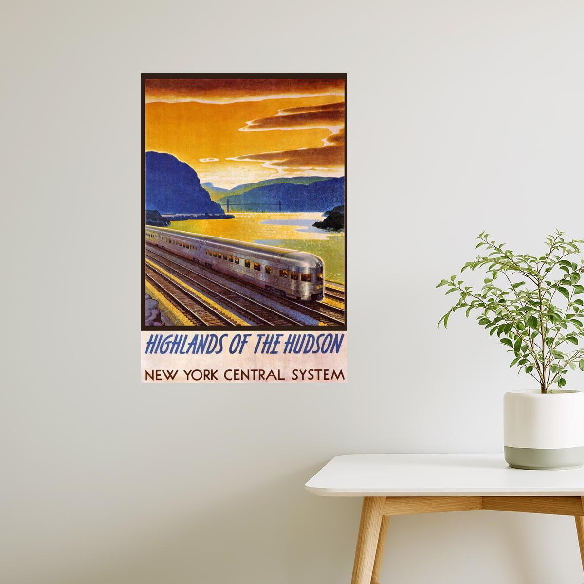 Highlands of the Hudson | Vintage New York Central Train Travel Poster
