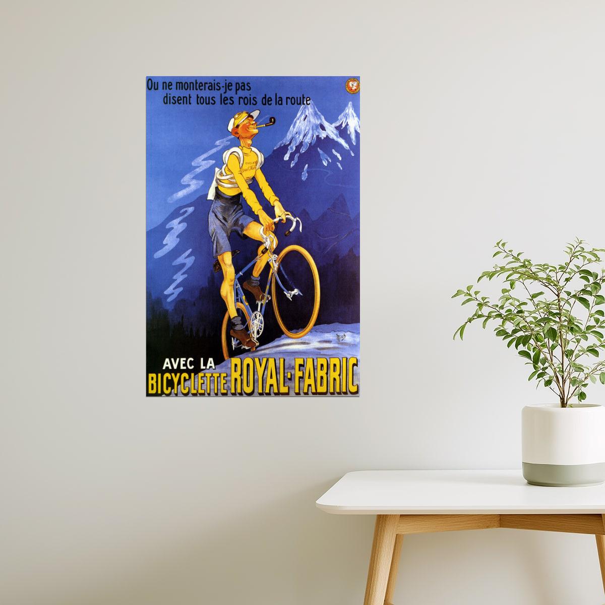 Royal Fabric Cycles | Vintage French Mountain Bicycle Advertisement Poster
