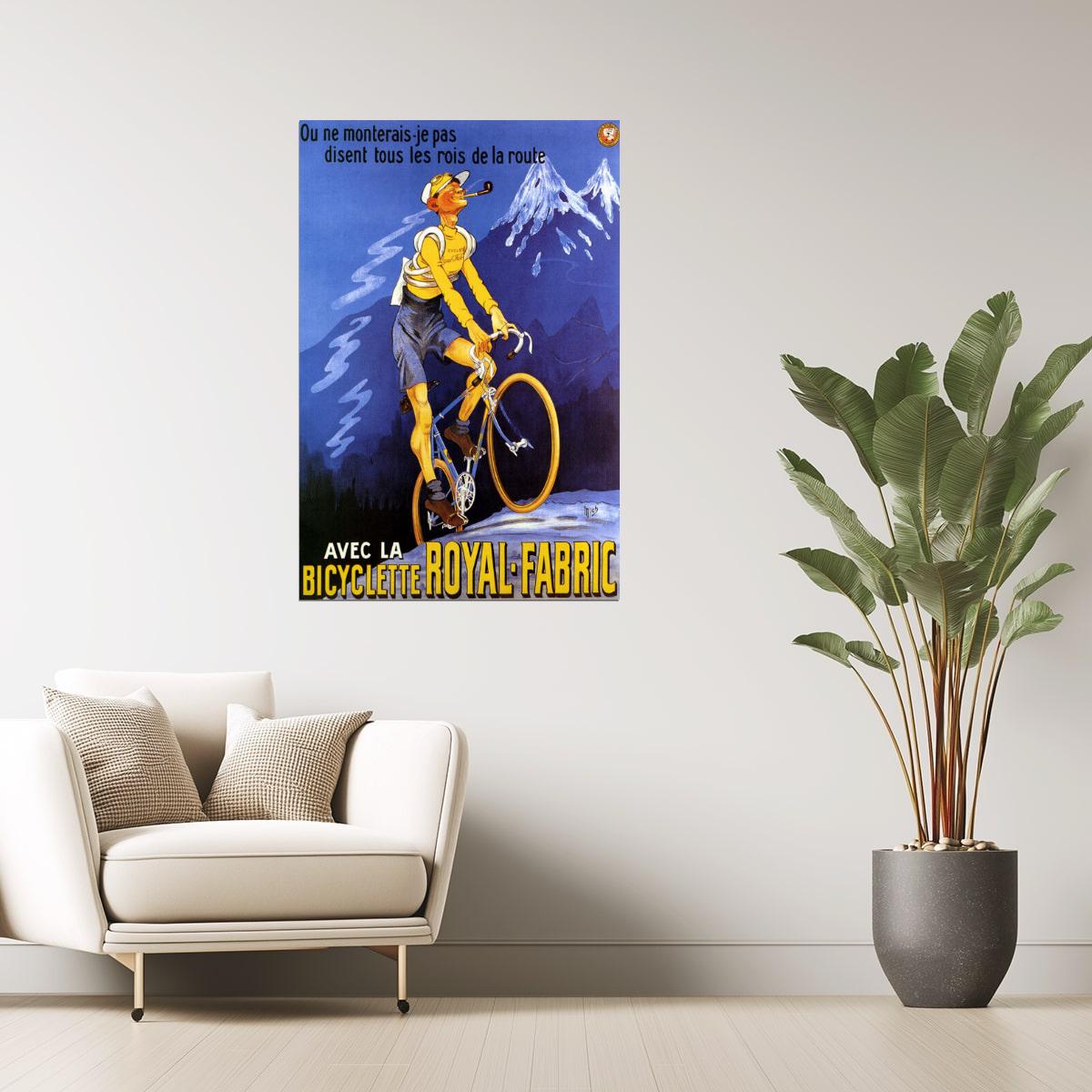 Royal Fabric Cycles | Vintage French Mountain Bicycle Advertisement Poster