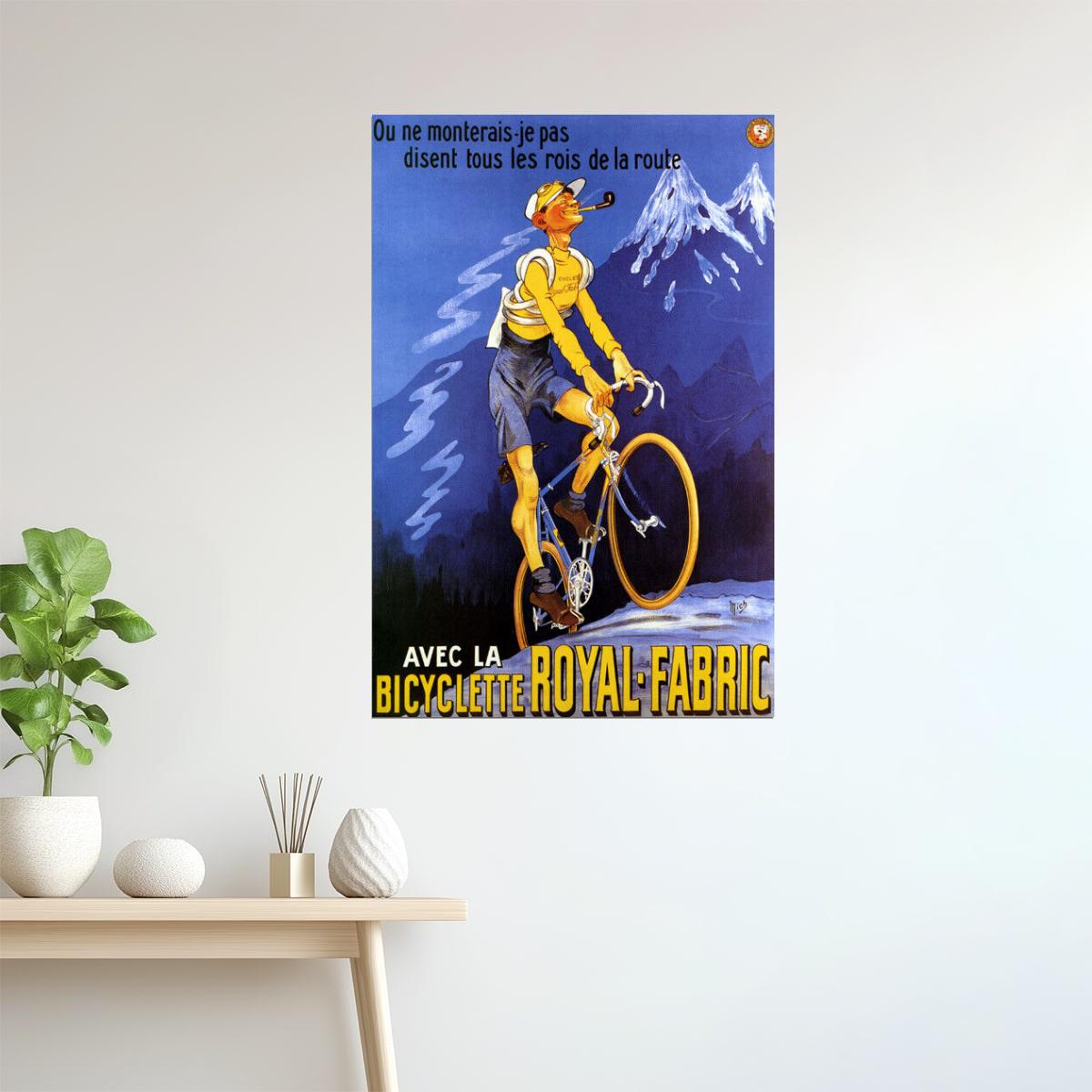 Royal Fabric Cycles | Vintage French Mountain Bicycle Advertisement Poster