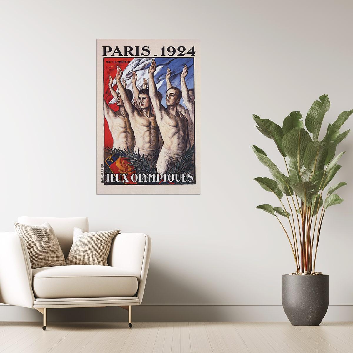 Paris 1924 | Vintage Summer Games Poster with Athletes