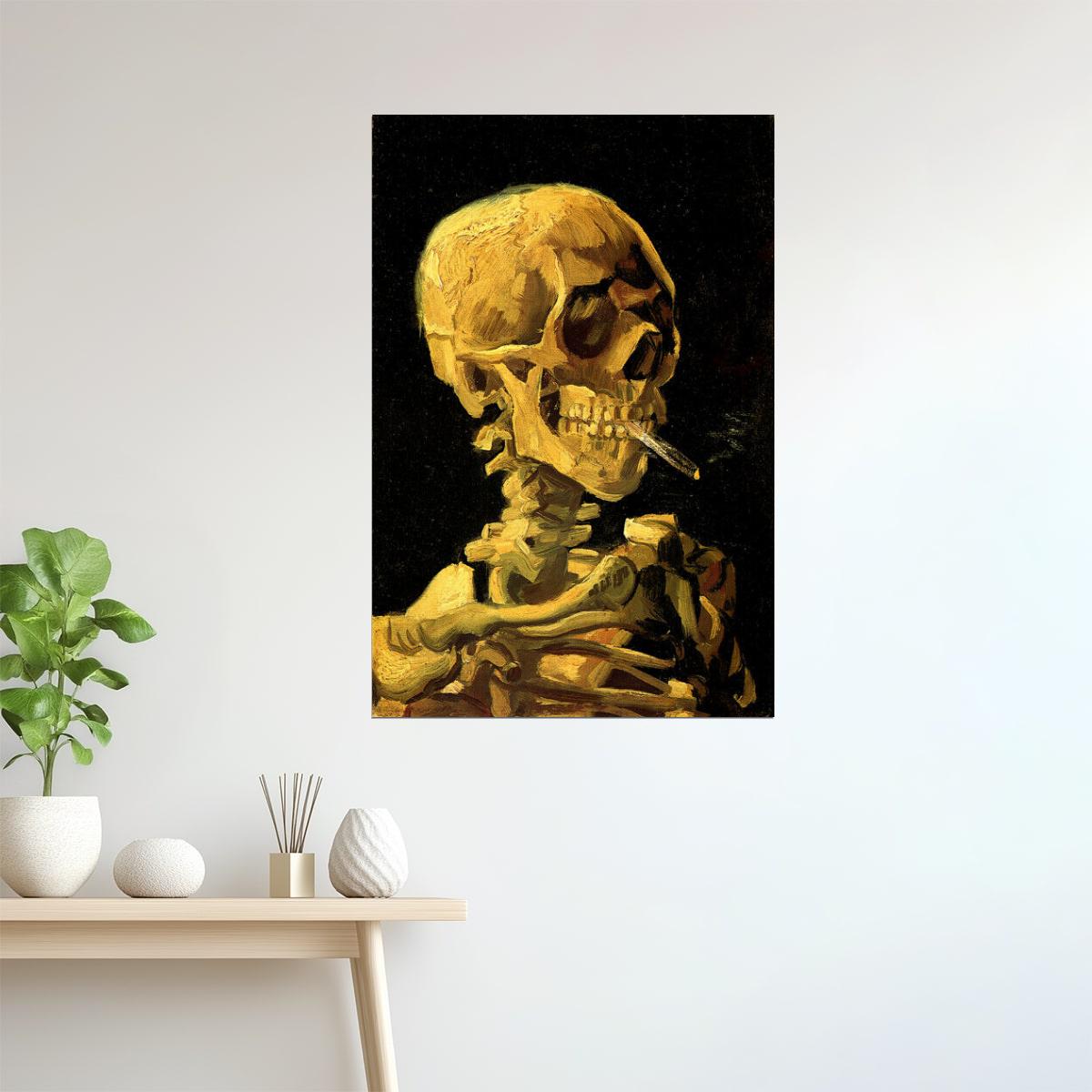 Skeleton with Cigarette | Art Print by Vincent van Gogh Poster