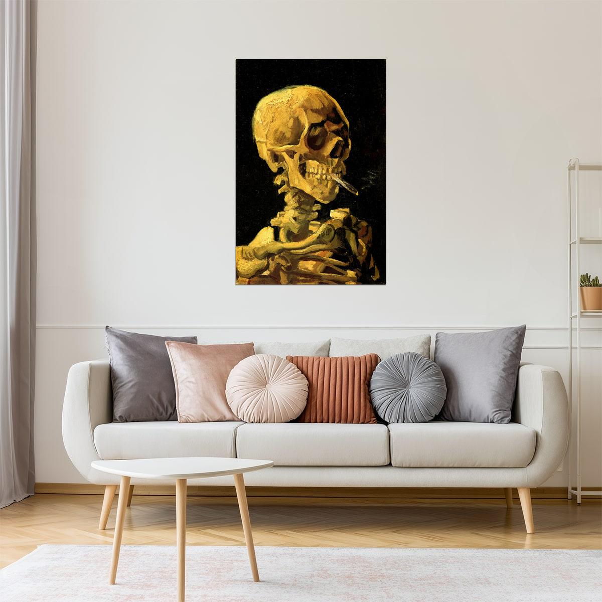 Skeleton with Cigarette | Art Print by Vincent van Gogh Poster