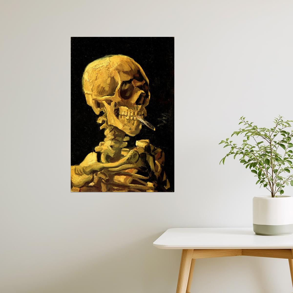 Skeleton with Cigarette | Art Print by Vincent van Gogh Poster