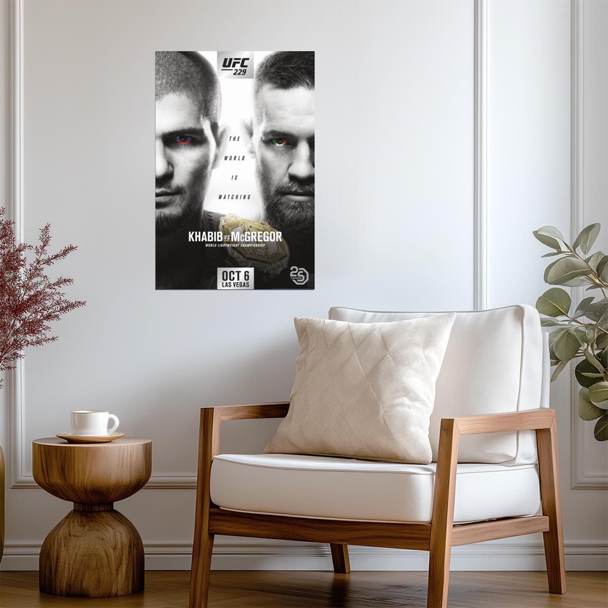 UFC 229 Khabib vs McGregor | MMA Fight Poster | Sports Event Wall Art