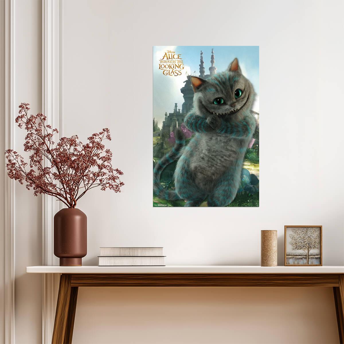 Alice Through The Looking Glass | The Cheshire Cat | Fantasy Movie Poster - Movies & TV Poster