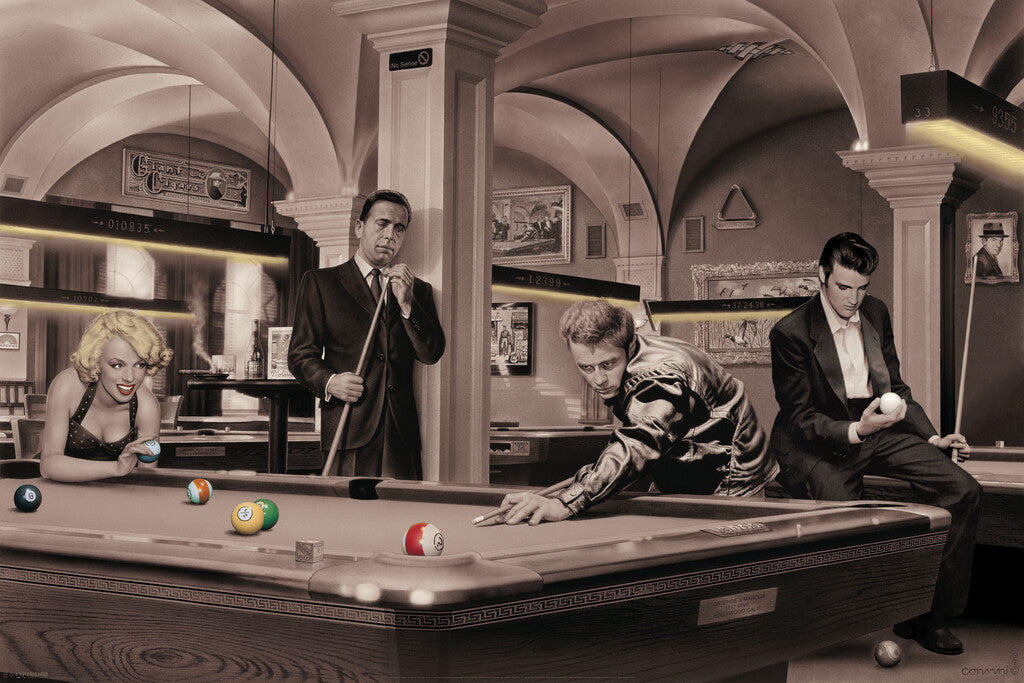 Chris Consani Game of Fate | Classic Legends Playing Pool | Vintage Style Celebrity Poster - Celebrities Poster