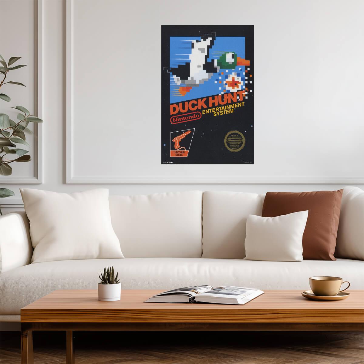 Duck Hunt Box Art | Retro Gaming Poster | Nintendo NES 8-Bit Art