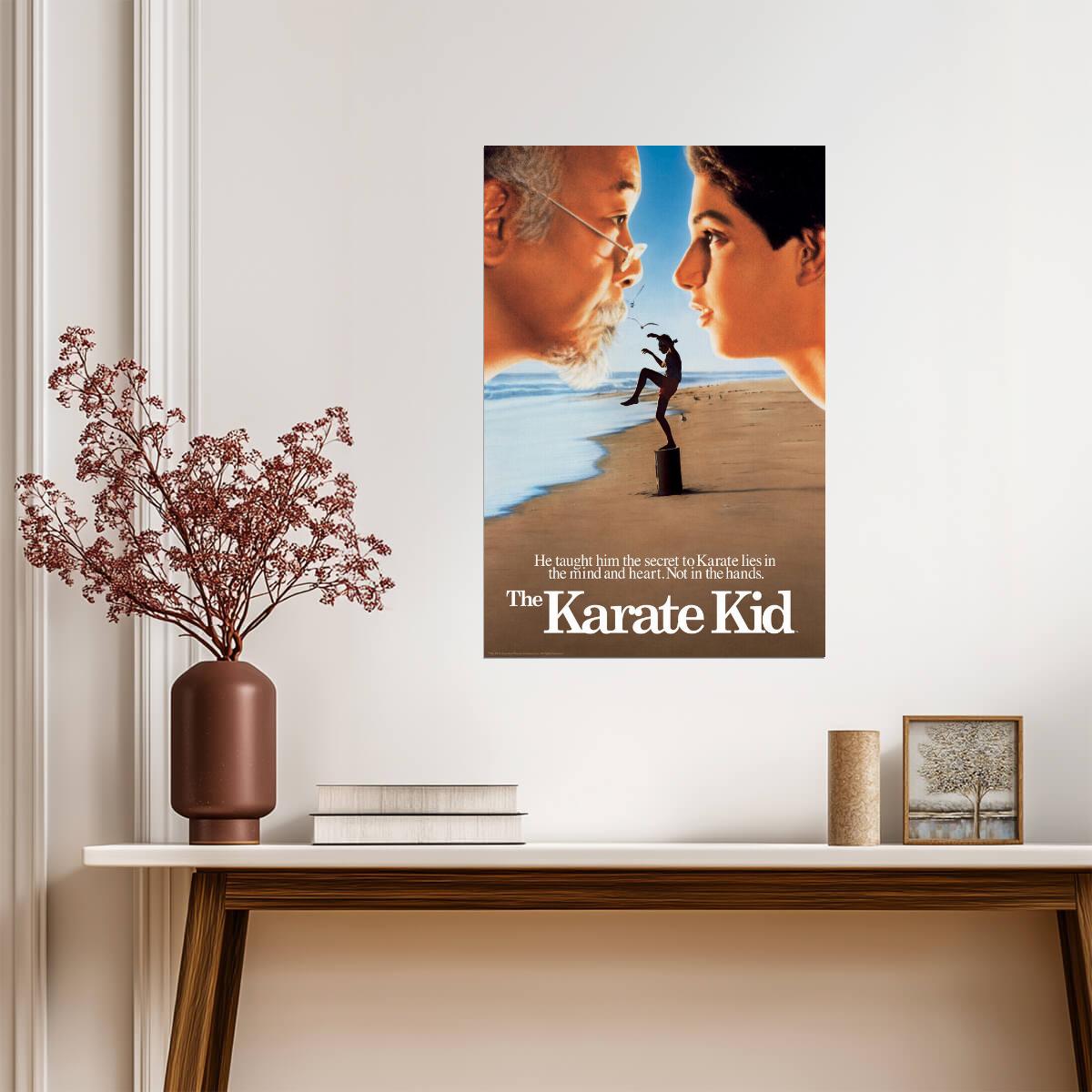 The Karate Kid | Crane Kick on the Beach | Classic 80s Movie Poster - Movies & TV Poster