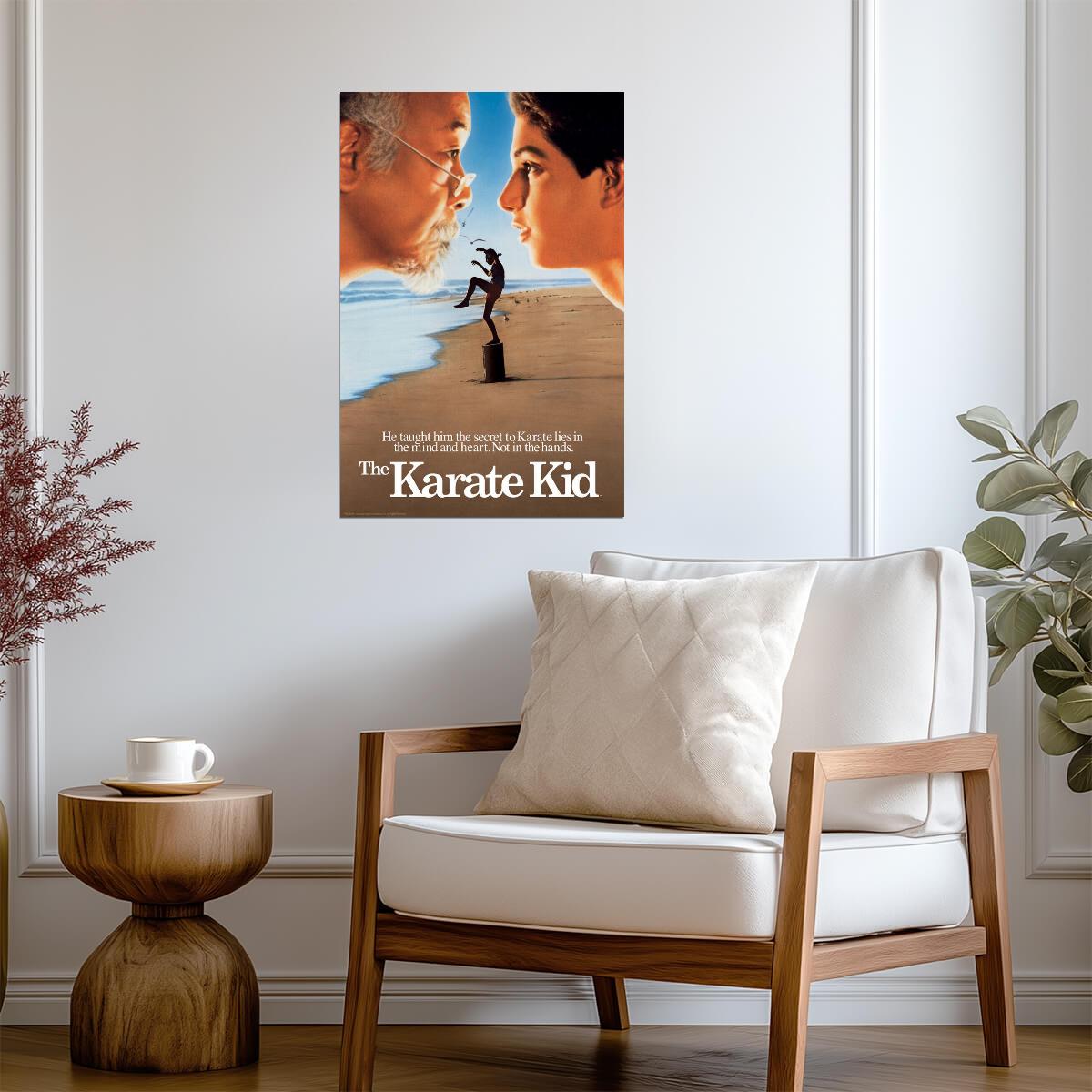 The Karate Kid | Crane Kick on the Beach | Classic 80s Movie Poster - Movies & TV Poster