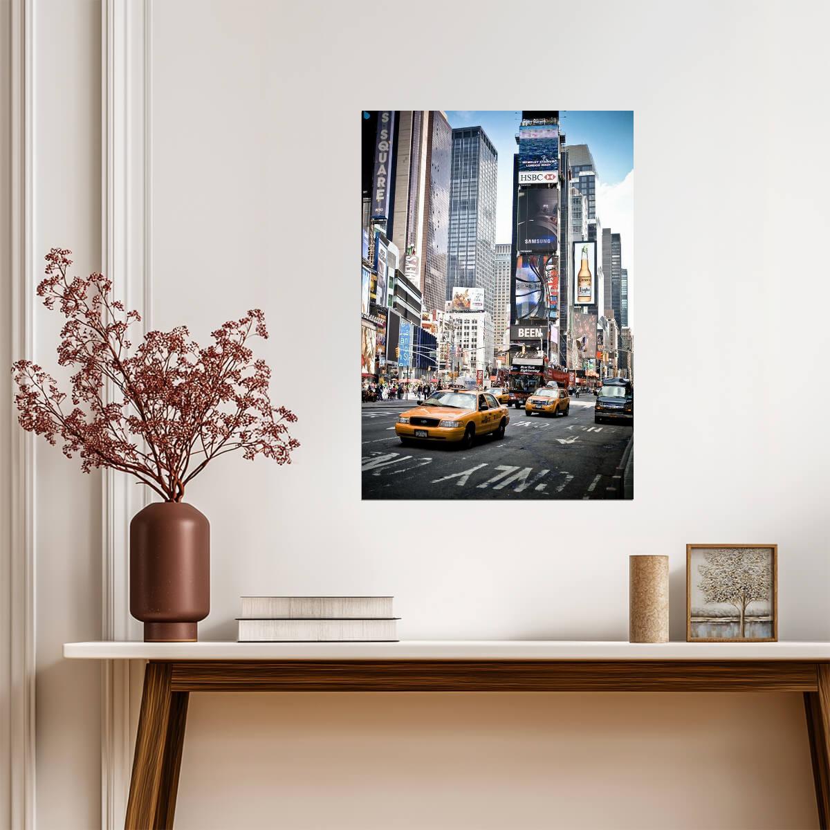 Times Square in Midtown Manhattan | New York City Photography | Urban Scene Poster - Photography Poster
