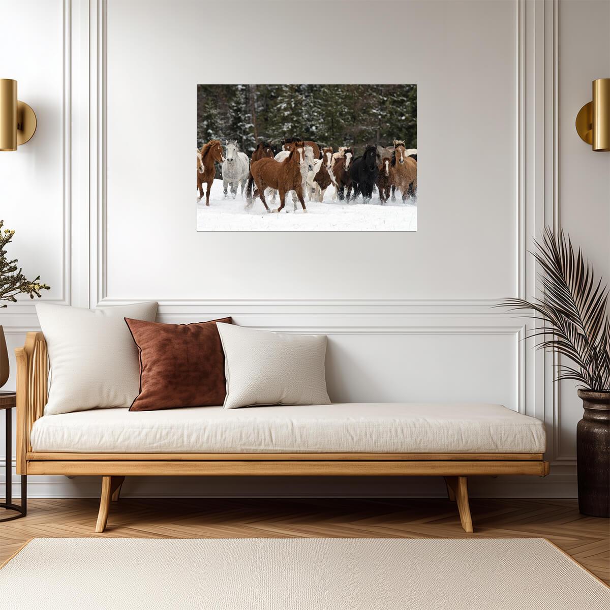 Wild Horse Roundup | Western Photography Print | American Frontier Poster - Photography Poster