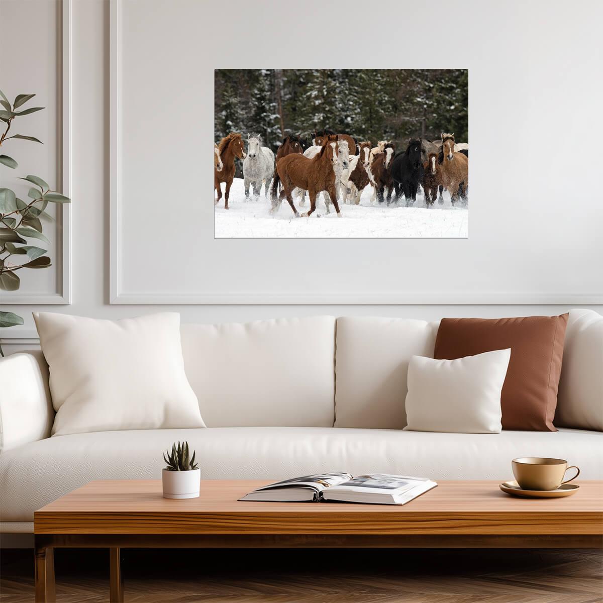 Wild Horse Roundup | Western Photography Print | American Frontier Poster - Photography Poster
