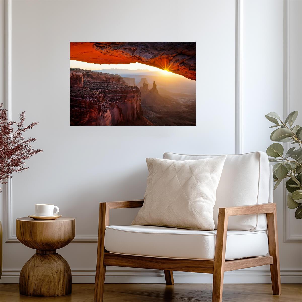 Sunrise at Mesa Arch | Canyonlands National Park Photography | Nature Landscape Poster - Photography Poster