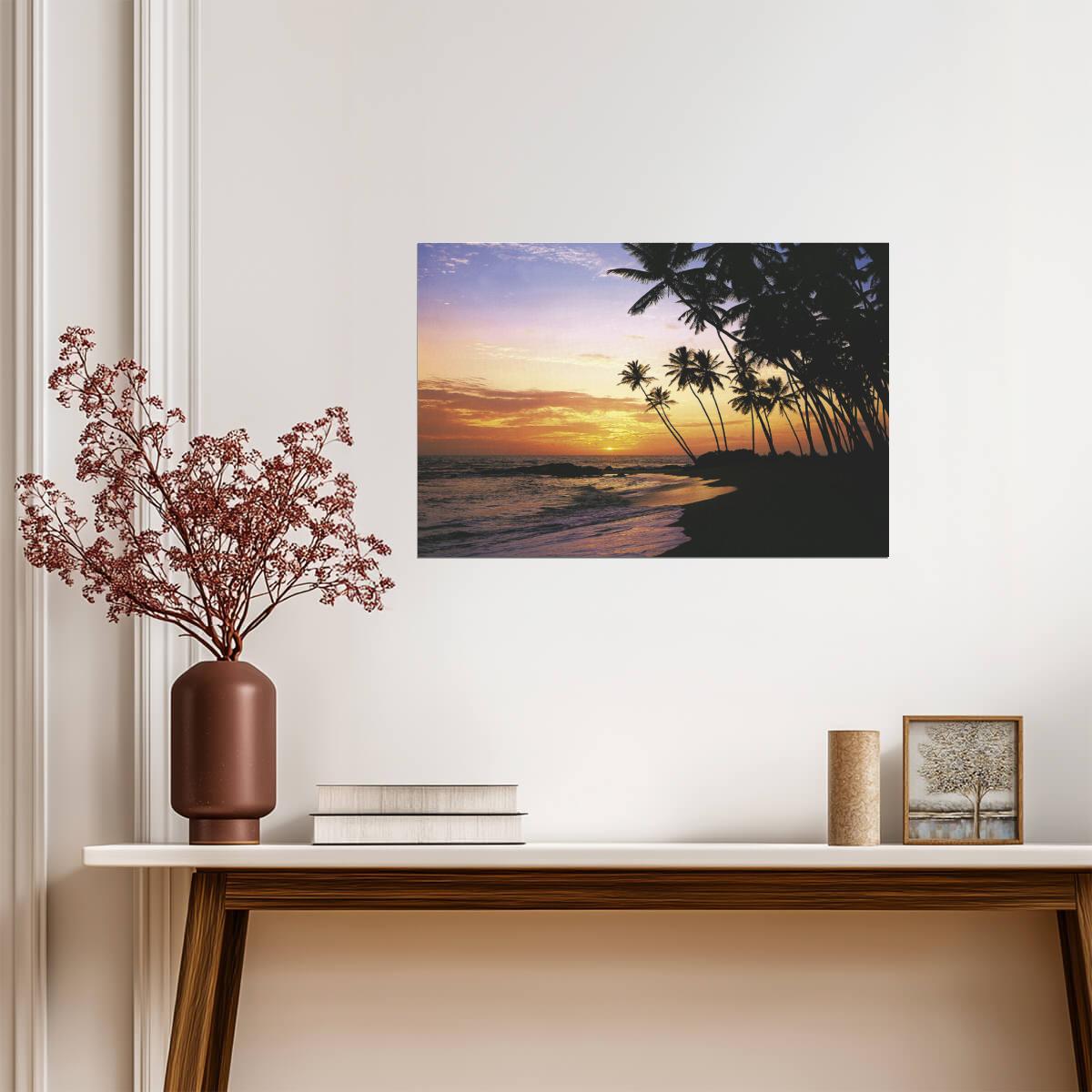 Evening in the Maldives | Tropical Sunset Photography | Seascape Wall Art Poster - Photography Poster