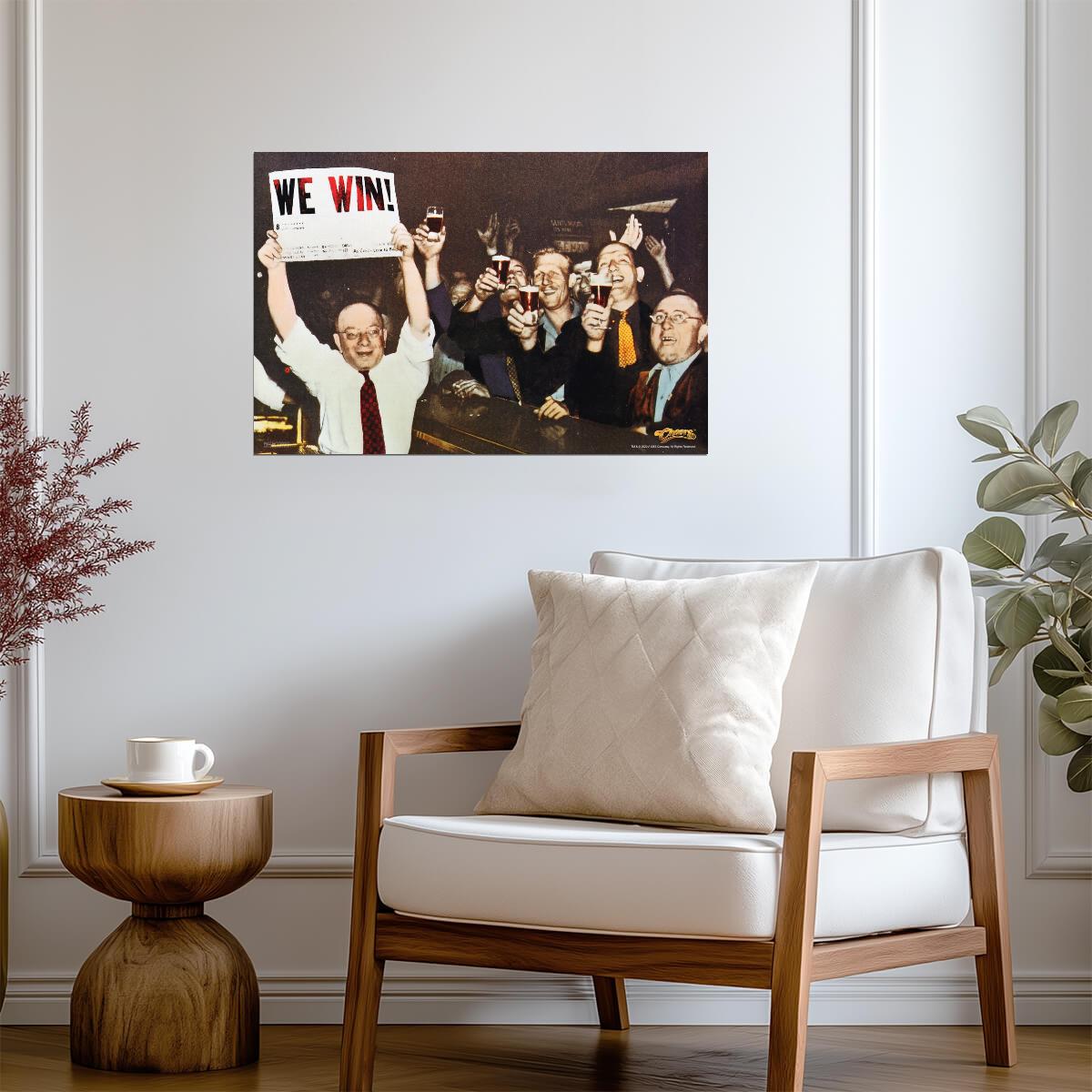 Cheers TV Show Opening Credits | We Win Scene | Vintage Boston Bar Poster - Movies & TV Poster