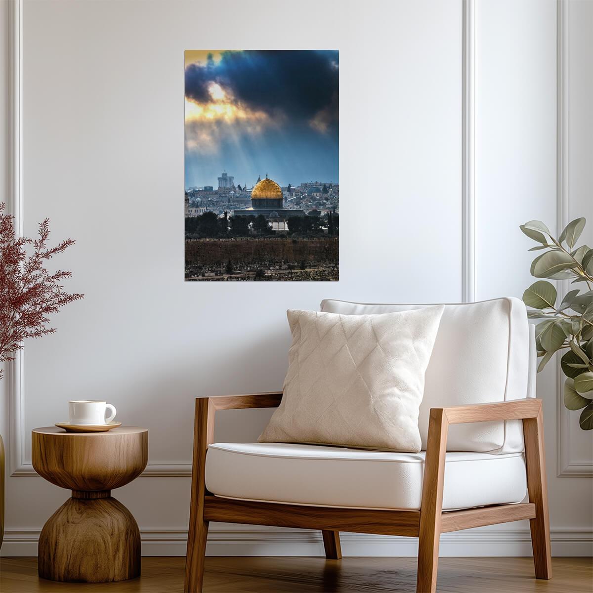 Old City of Jerusalem Skyline | Dome of the Rock Photography | Religious Landmark Poster - Photography Poster