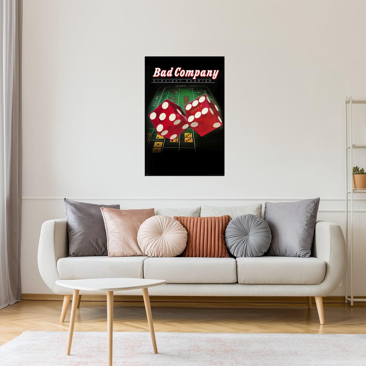 Bad Company Straight Shooter | Album Cover Art | Classic 70s Rock Poster