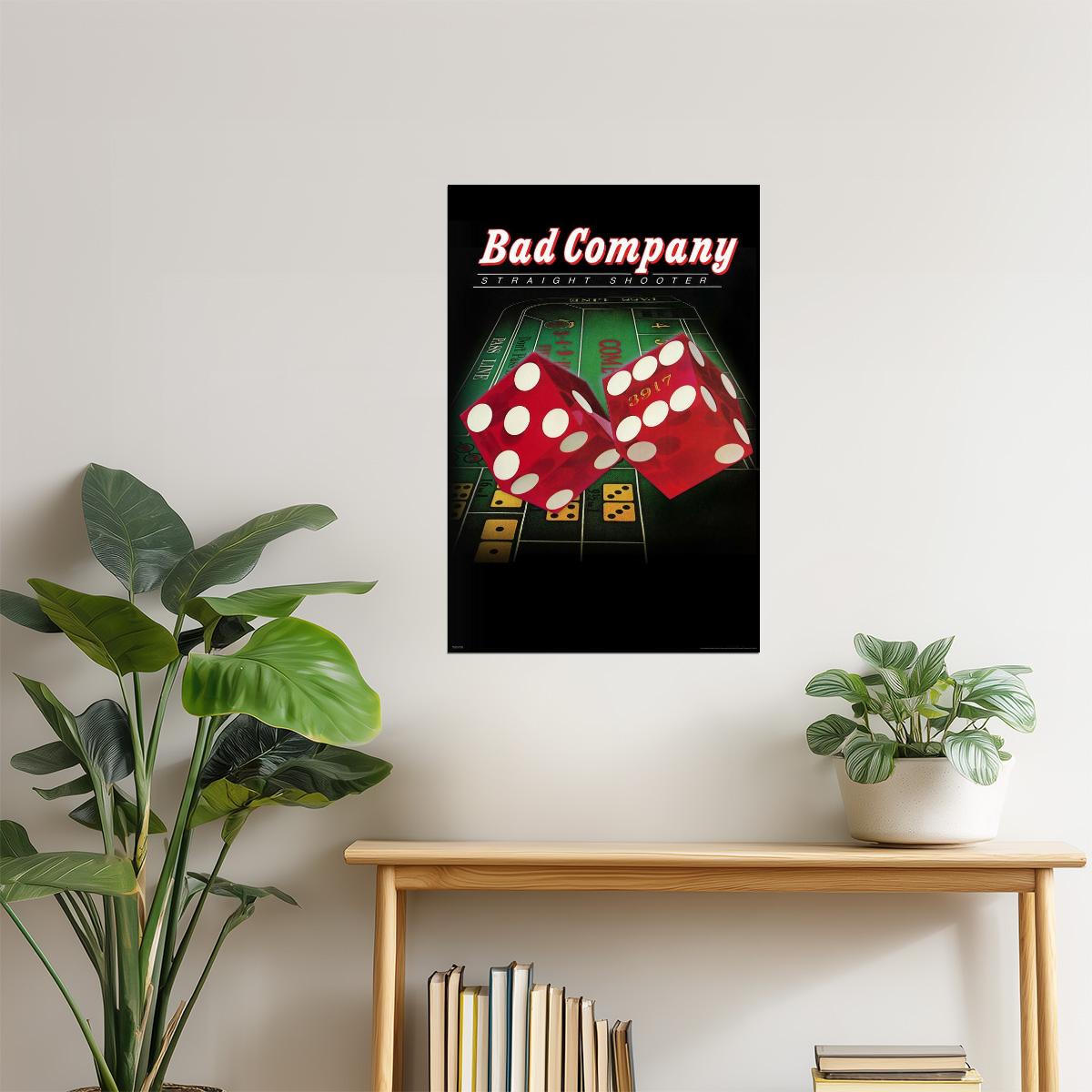 Bad Company Straight Shooter | Album Cover Art | Classic 70s Rock Poster