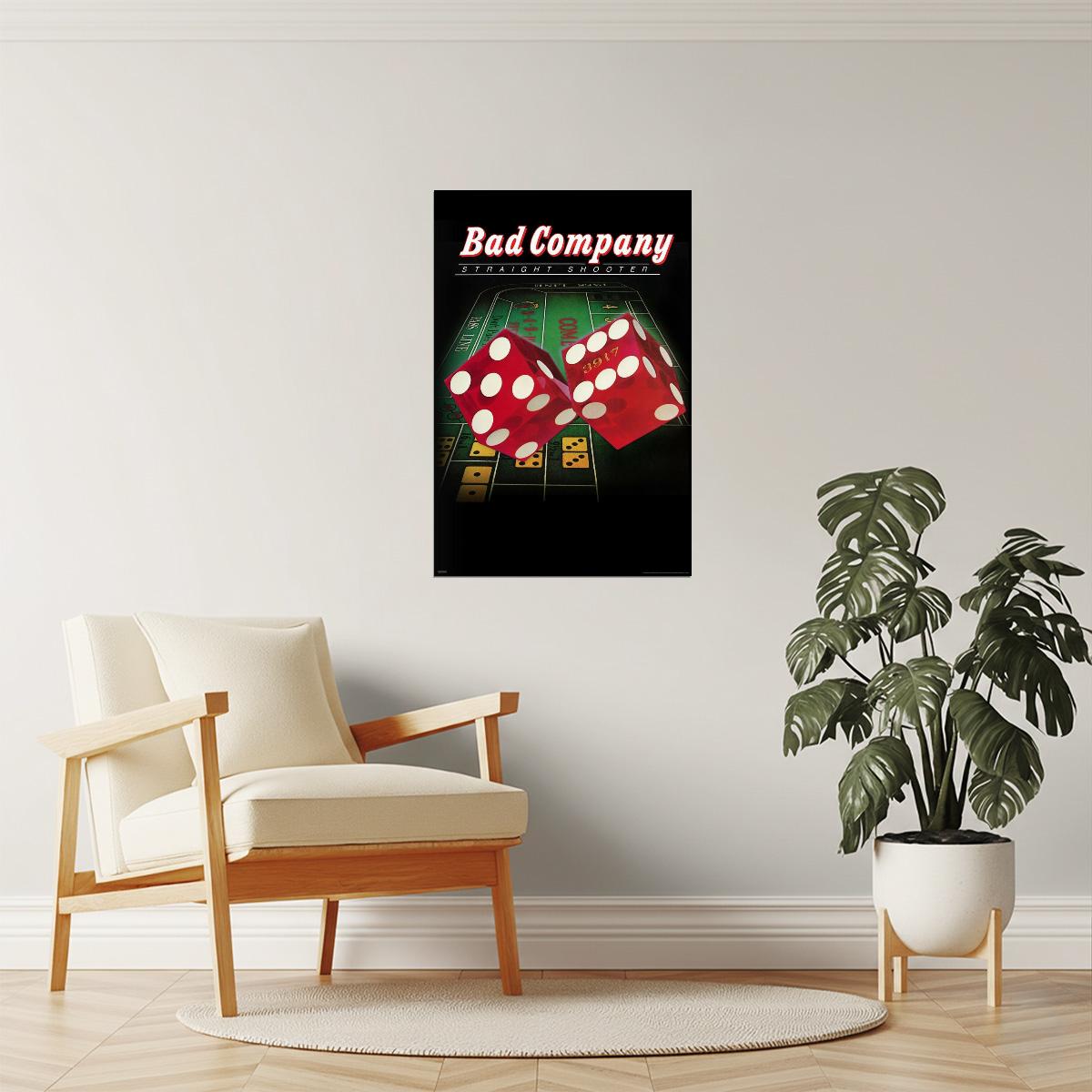 Bad Company Straight Shooter | Album Cover Art | Classic 70s Rock Poster