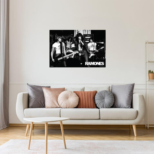 Ramones Live Concert Poster | Punk Rock Wall Art | Black and White Band Photo