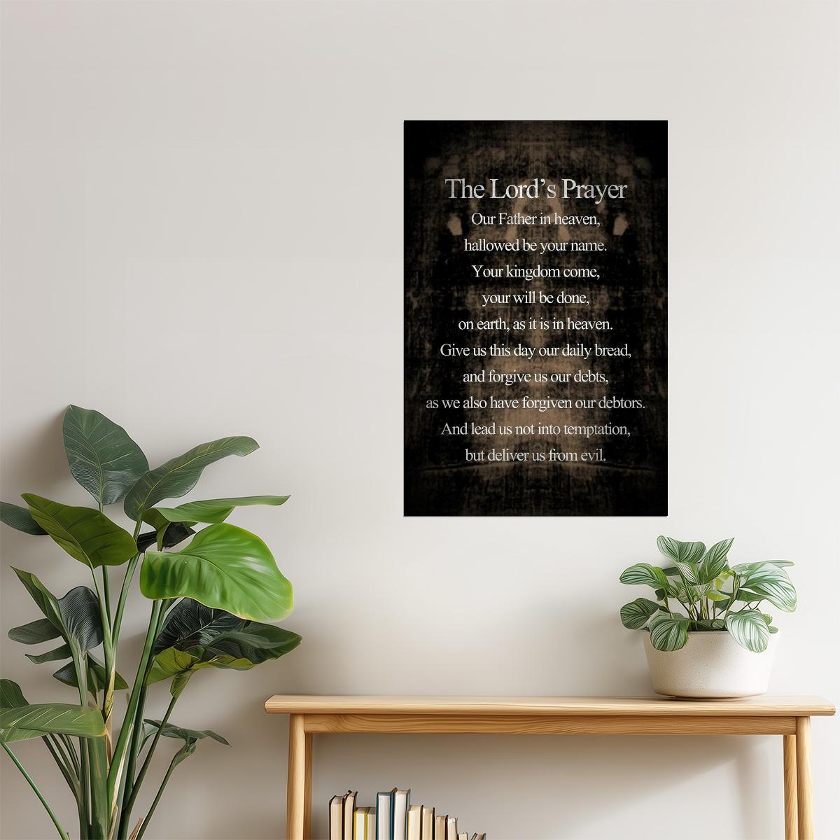 The Lord’s Prayer | Religious Inspirational Poster