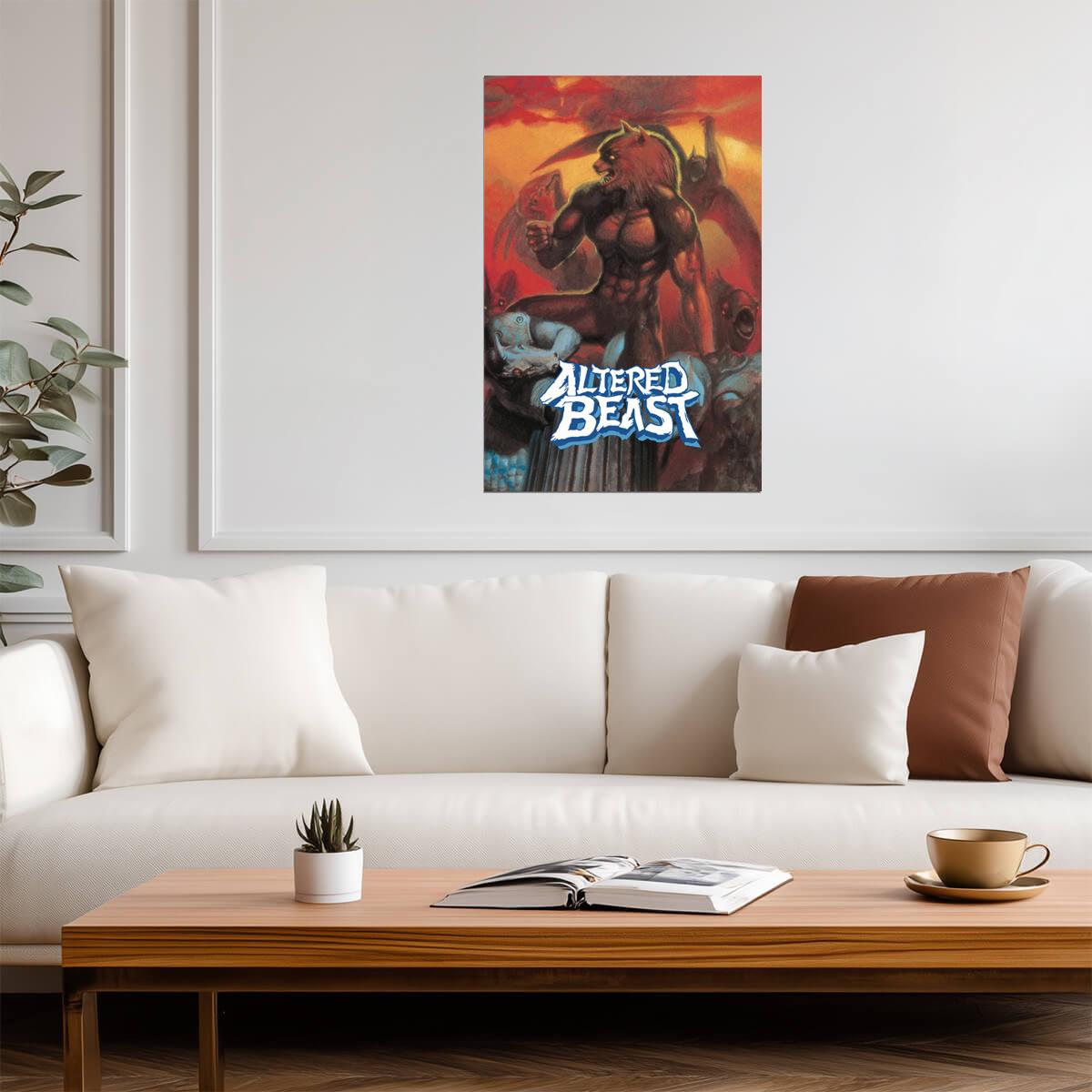 Altered Beast | Retro Gaming Poster | Nostalgic Genesis Arcade Art