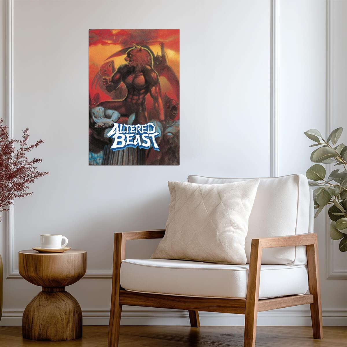 Altered Beast | Retro Gaming Poster | Nostalgic Genesis Arcade Art