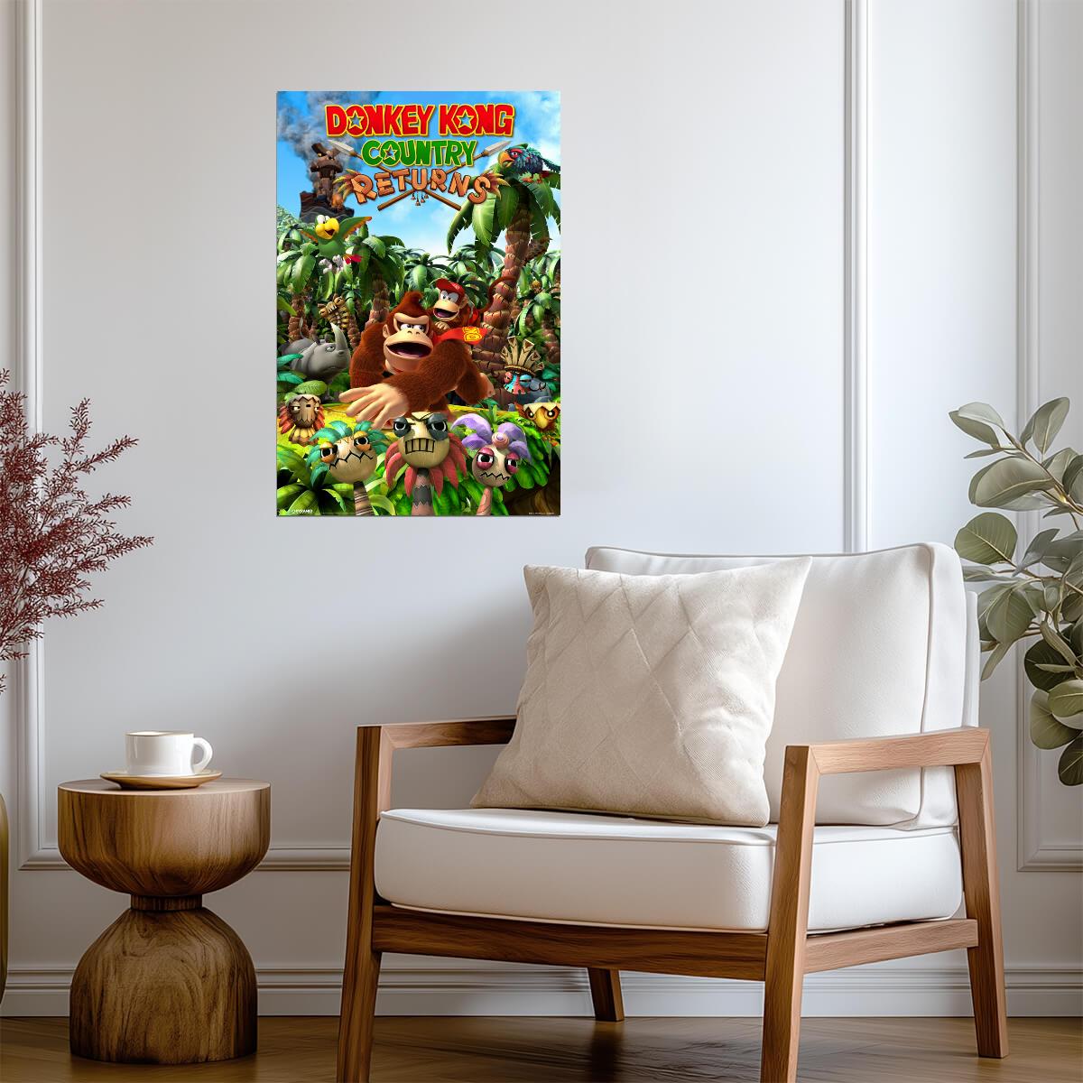 Donkey Kong Country Returns | Nintendo Game Poster | Platformer Wall Art