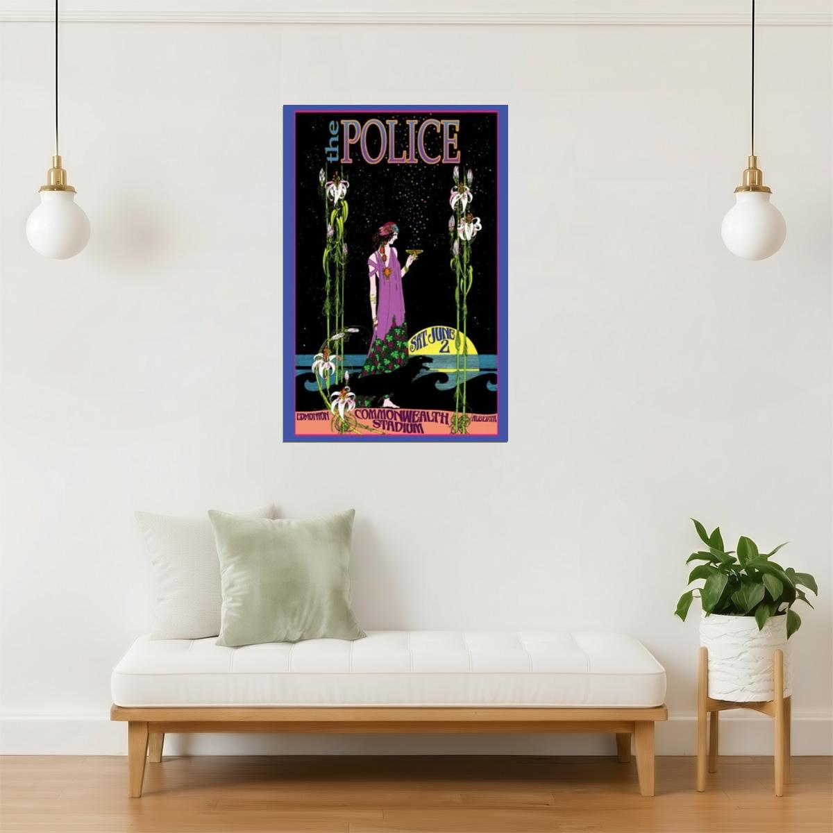 The Police Concert Poster | Vintage Rock Wall Art | 80s Music Print
