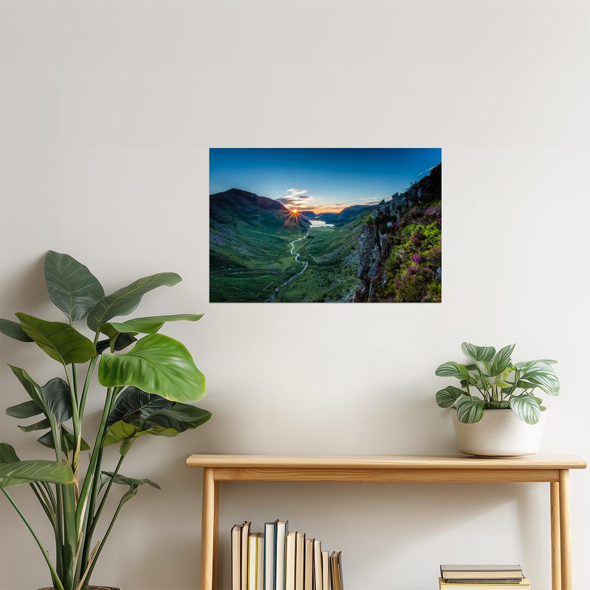 Buttermere Lake District Sunset Poster | England Landscape Photography | Nature Wall Art