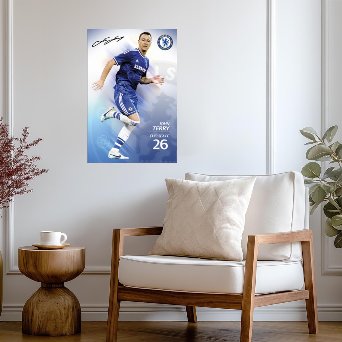 John Terry Chelsea FC 2014 | Soccer Legend Poster | Sports Photography Art
