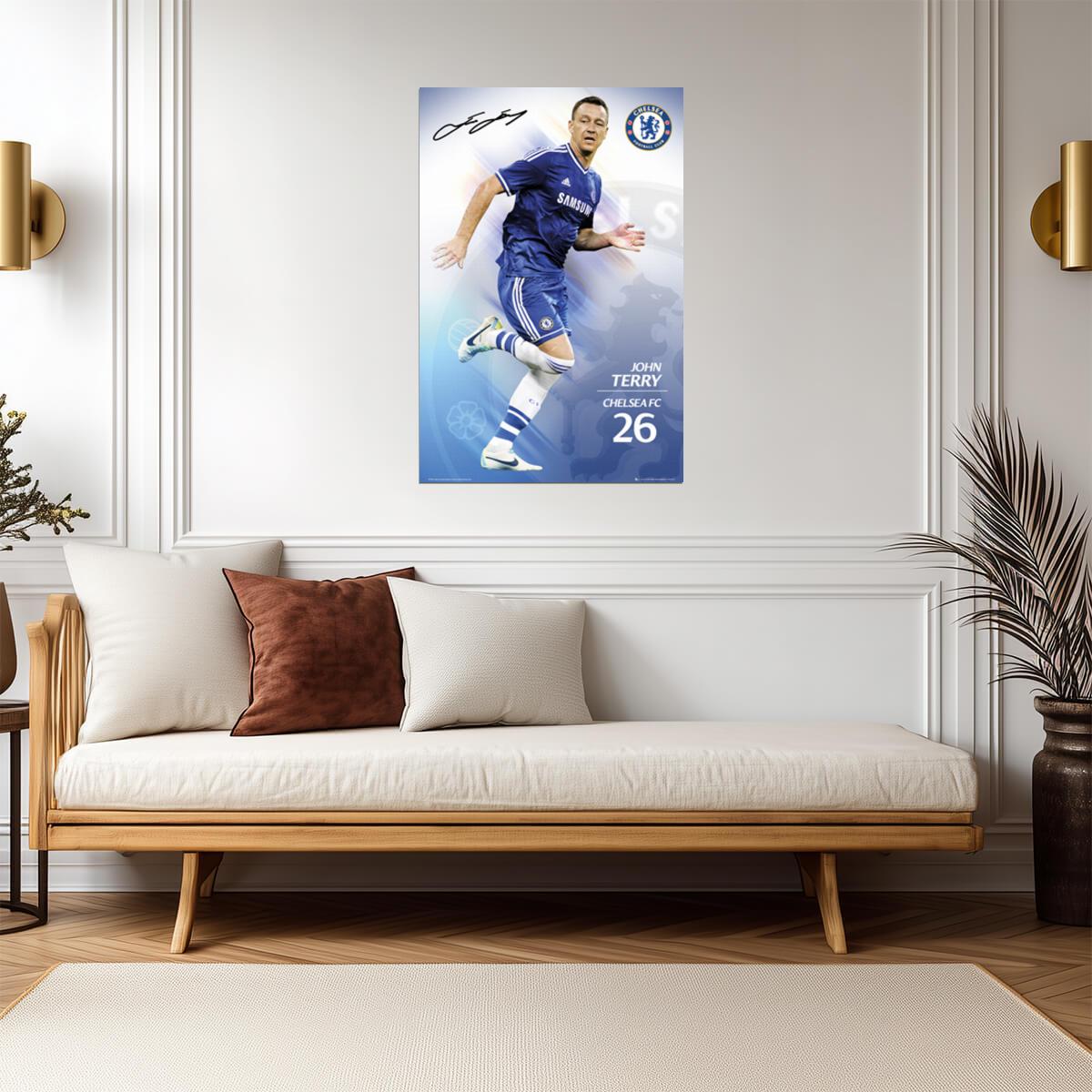 John Terry Chelsea FC 2014 | Soccer Legend Poster | Sports Photography Art
