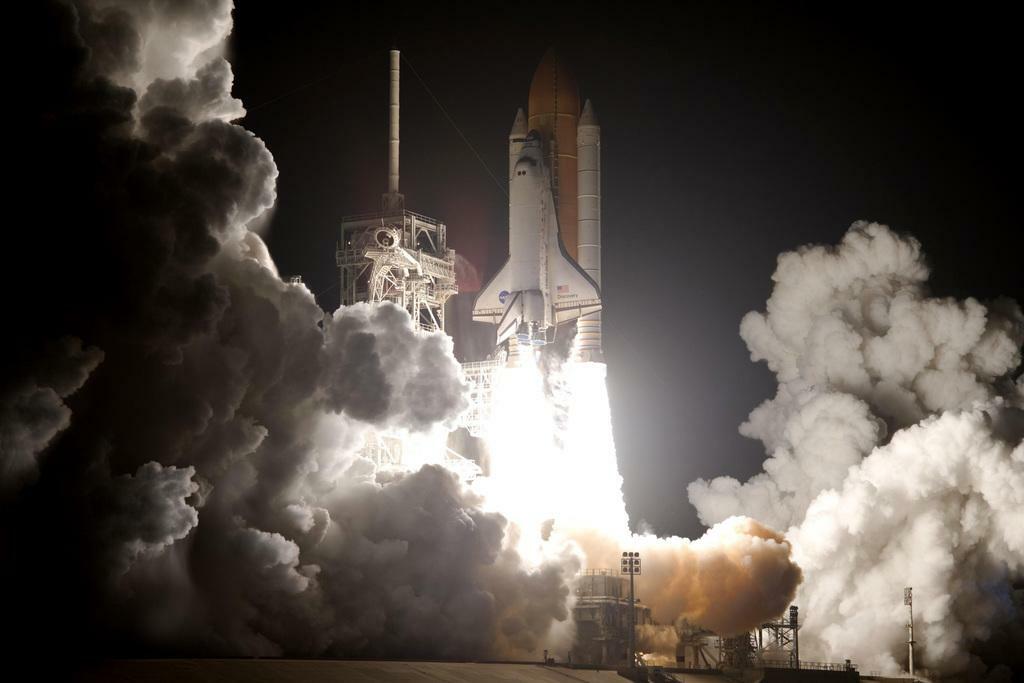 Space Shuttle Discovery Launch Poster | NASA Photography | Space Exploration Wall Art