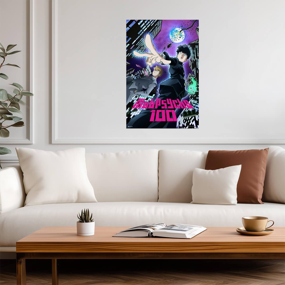 Mob Psycho 100 Key Art | Shonen Manga Decor | Anime Poster