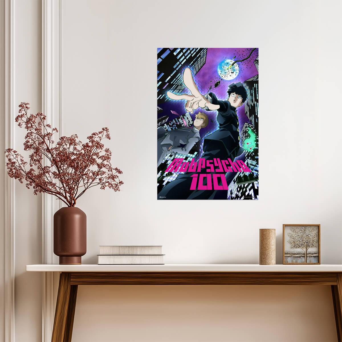 Mob Psycho 100 Key Art | Shonen Manga Decor | Anime Poster