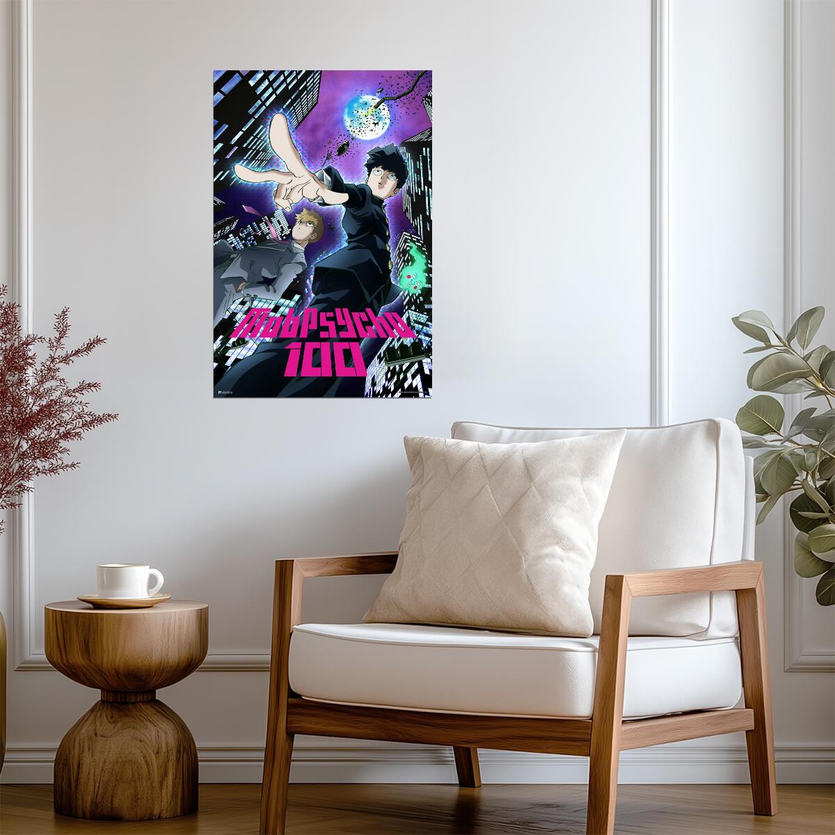 Mob Psycho 100 Key Art | Shonen Manga Decor | Anime Poster