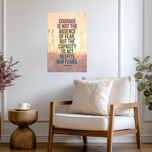 John McCain Courage Quote | Motivational Wall Art | Political History Poster - Type & Quotes Poster