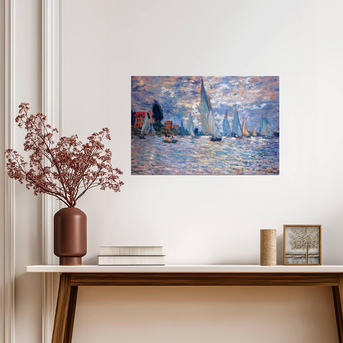 Claude Monet "Les Barques" | Impressionist Painting | Classic Art Reproduction Poster - Graphic & Art Poster