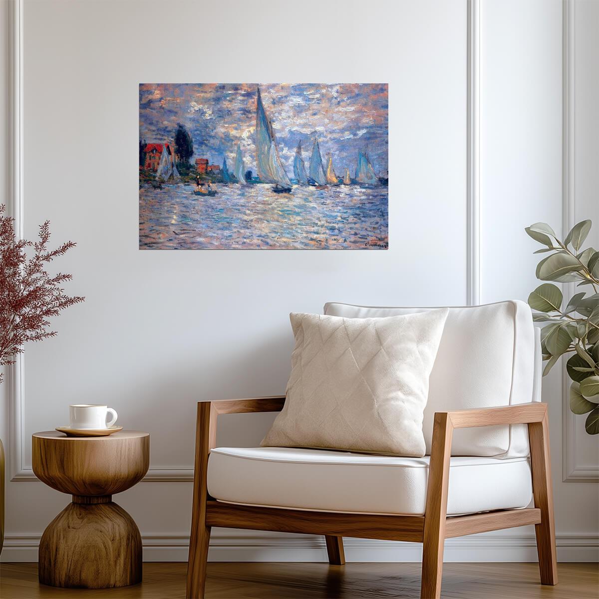 Claude Monet "Les Barques" | Impressionist Painting | Classic Art Reproduction Poster - Graphic & Art Poster
