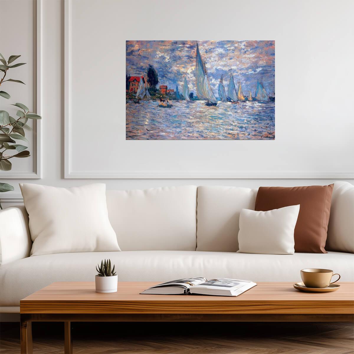Claude Monet "Les Barques" | Impressionist Painting | Classic Art Reproduction Poster - Graphic & Art Poster