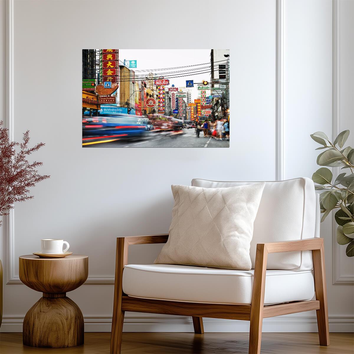 Bustling Street in Chinatown Bangkok | Thailand Photography | Urban Travel Poster - Photography Poster