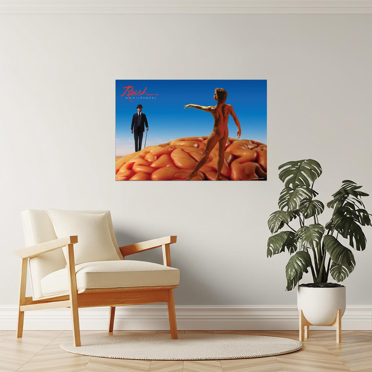 Rush Hemispheres Album Cover | Prog Rock Poster | Sci-Fi Wall Art