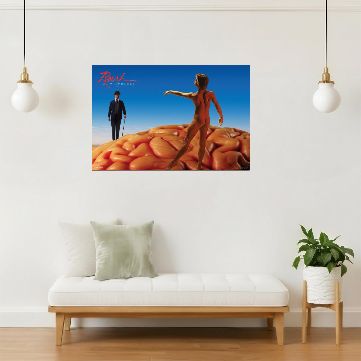Rush Hemispheres Album Cover | Prog Rock Poster | Sci-Fi Wall Art