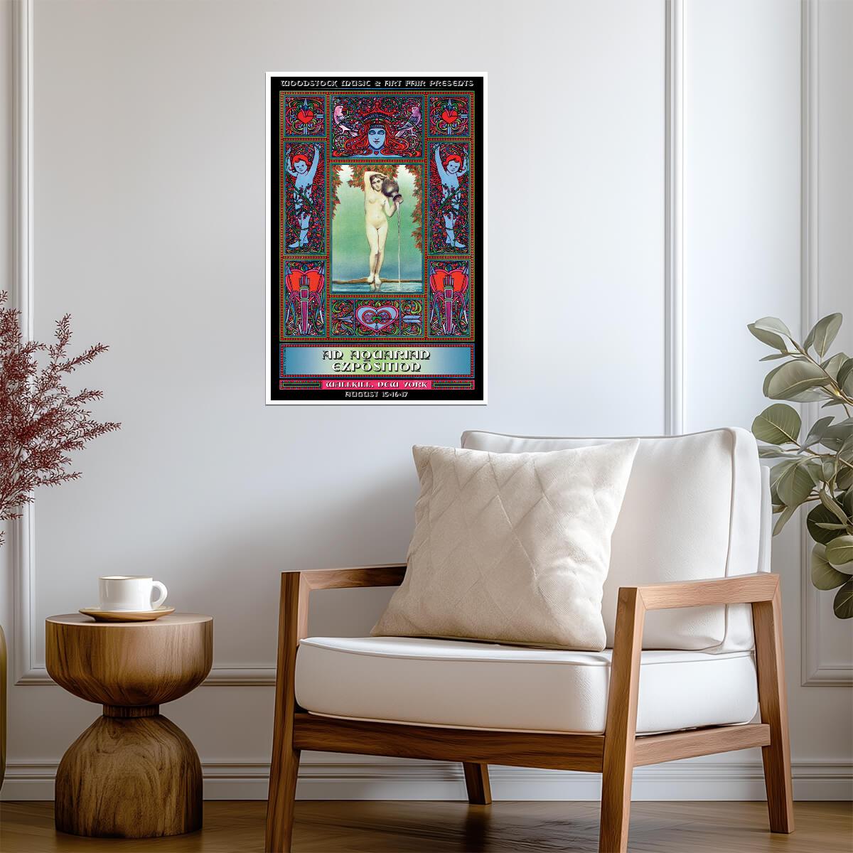 Woodstock 1969 Music Festival | An Aquarian Exposition Poster | Vintage Concert Wall Art - Music Poster