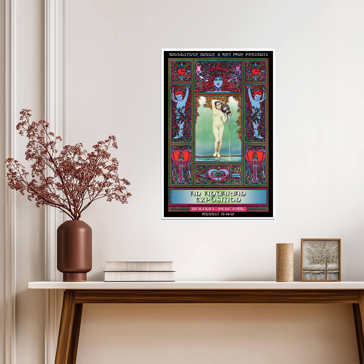 Woodstock 1969 Music Festival | An Aquarian Exposition Poster | Vintage Concert Wall Art - Music Poster