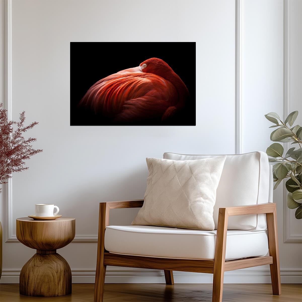 Pink Flamingo Portrait | Wildlife Photography Print | Tropical Bird Poster - Photography Poster