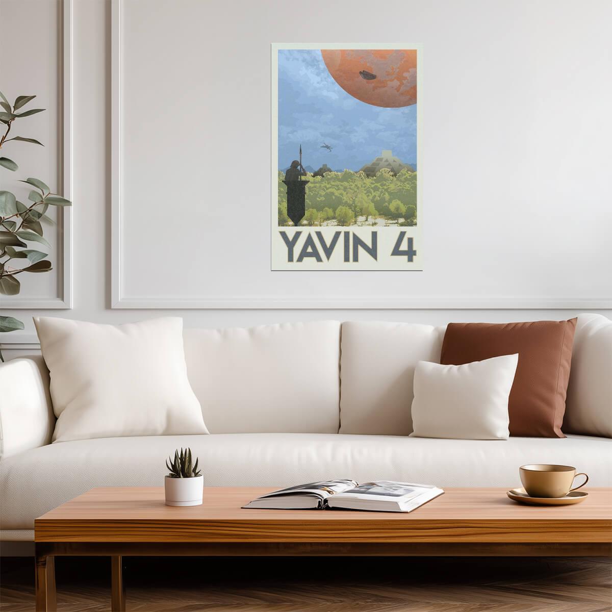 Star Wars Yavin 4 Rebel Base | Fantasy Travel Poster - Movies & TV Poster