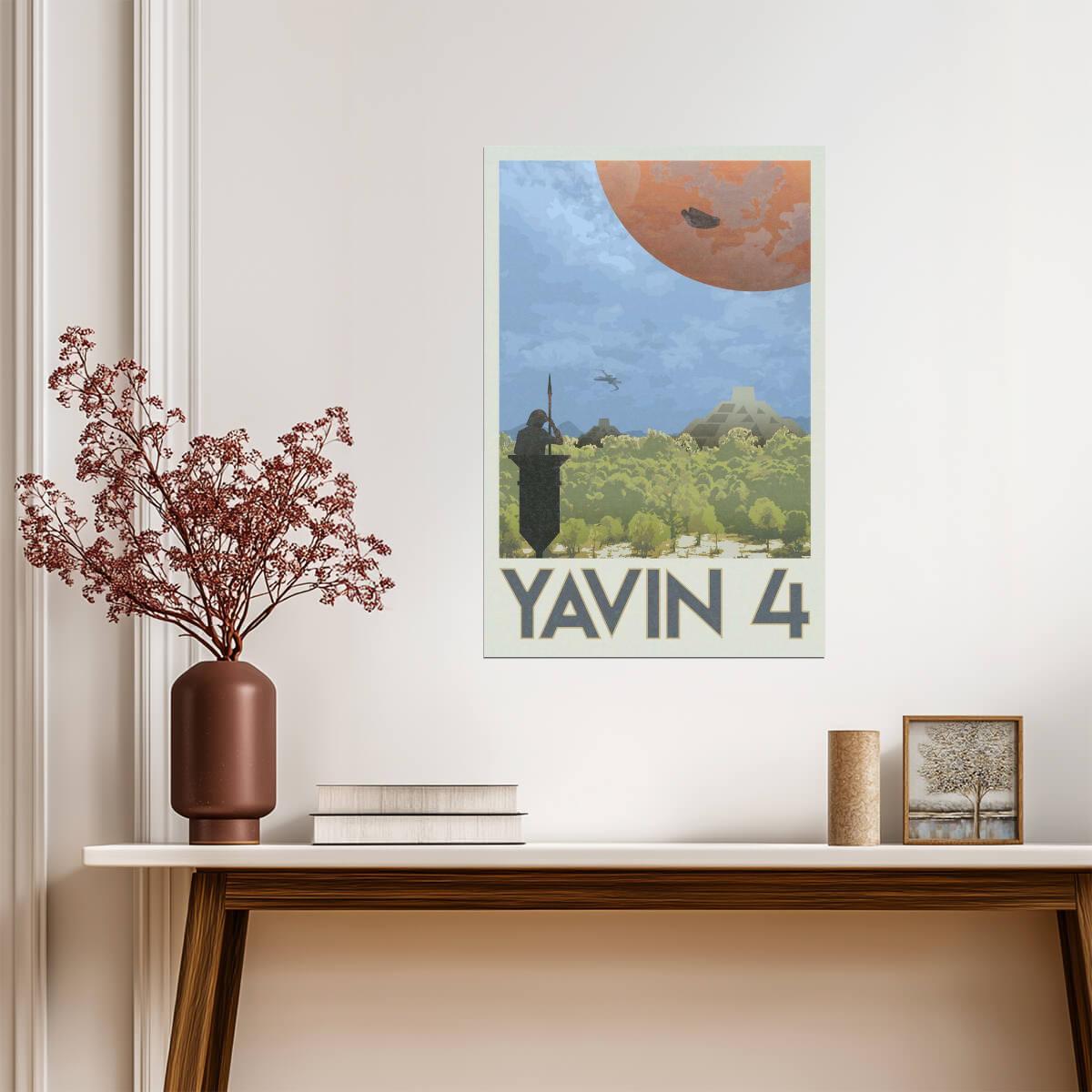 Star Wars Yavin 4 Rebel Base | Fantasy Travel Poster - Movies & TV Poster