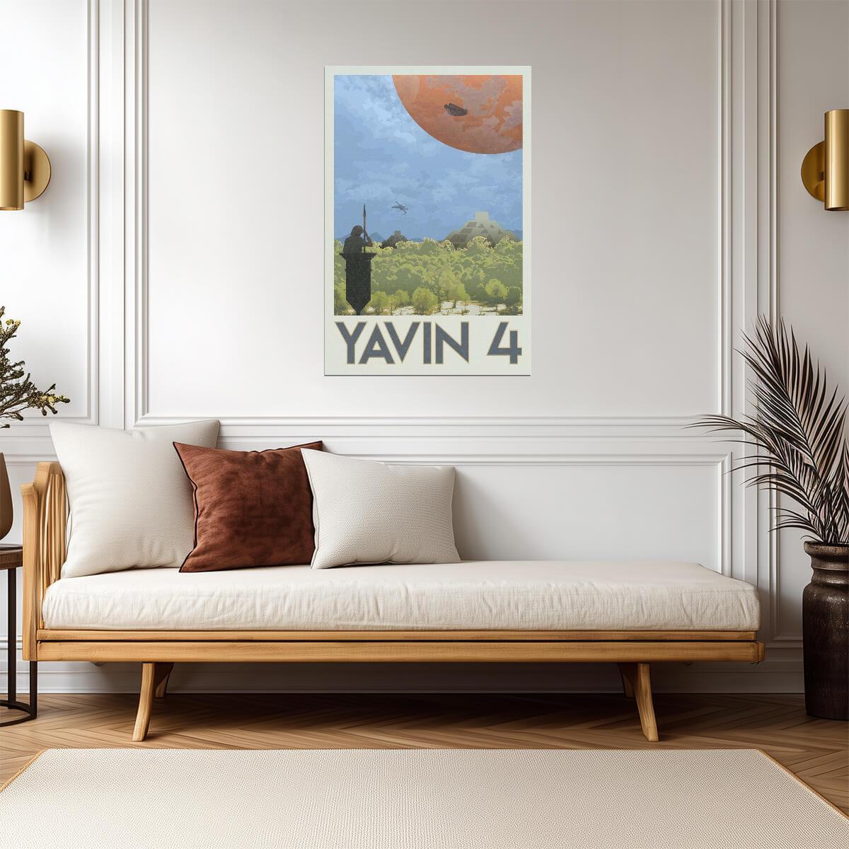 Star Wars Yavin 4 Rebel Base | Fantasy Travel Poster - Movies & TV Poster
